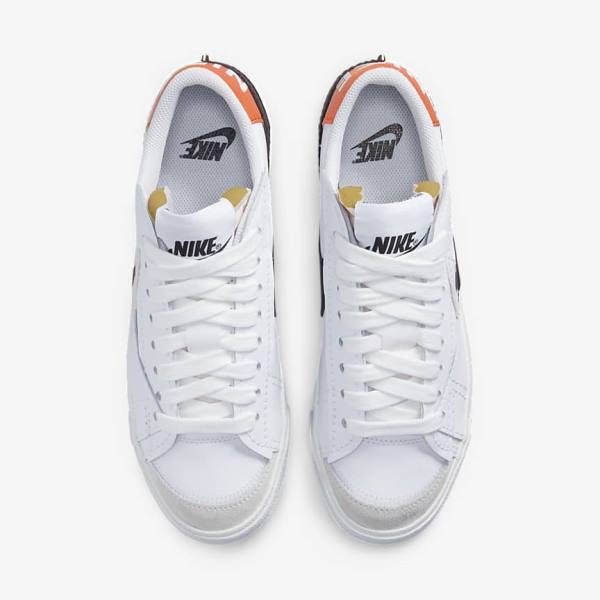 Nike Blazer Low 77 Jumbo Sneakers Heren Wit Oranje Zwart | NK872DPZ