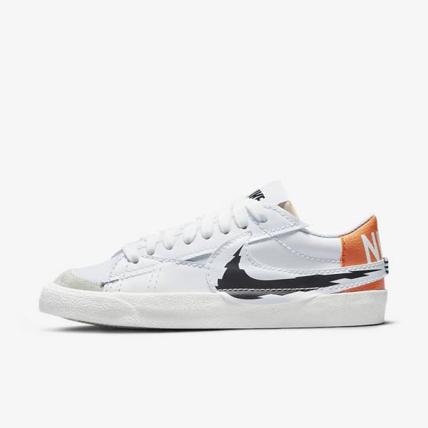 Nike Blazer Low 77 Jumbo Sneakers Heren Wit Oranje Zwart | NK872DPZ