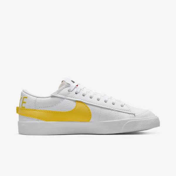 Nike Blazer Low Jumbo Sneakers Heren Wit Zwart Oranje | NK512RND