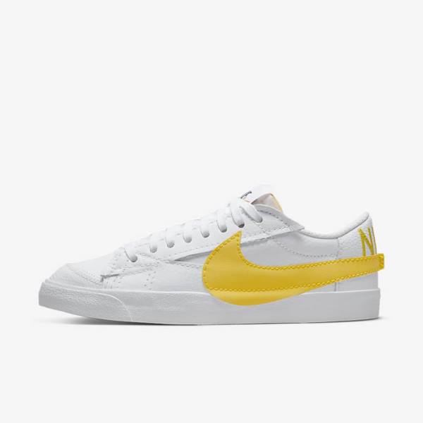 Nike Blazer Low Jumbo Sneakers Heren Wit Zwart Oranje | NK512RND