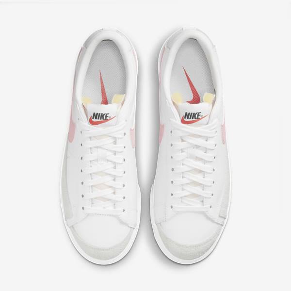 Nike Blazer Low Platform Sneakers Dames Wit Zwart Roze | NK106VPJ