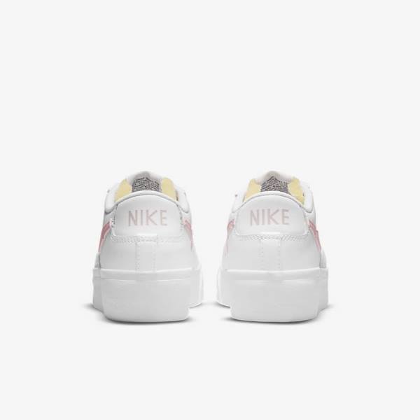 Nike Blazer Low Platform Sneakers Dames Wit Zwart Roze | NK106VPJ