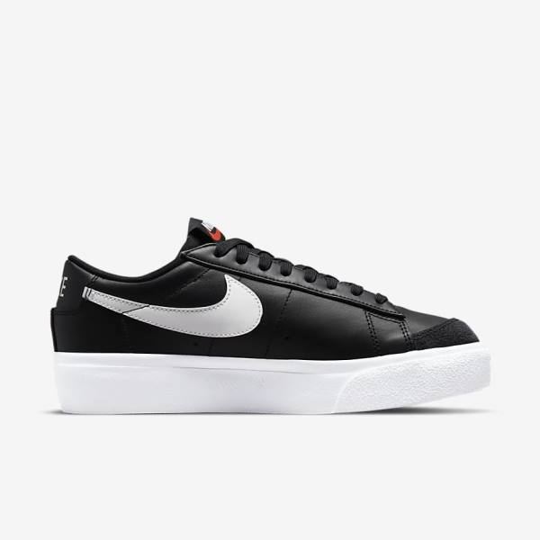 Nike Blazer Low Platform Sneakers Dames Zwart | NK231ZJH