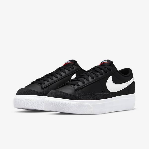 Nike Blazer Low Platform Sneakers Dames Zwart | NK231ZJH