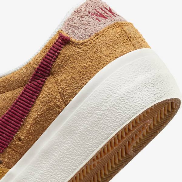 Nike Blazer Low Platform Sneakers Dames Goud Roze Bordeaux | NK348RDV