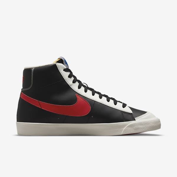 Nike Blazer Mid 77 EMB Sneakers Heren Rood Zwart | NK374NSU