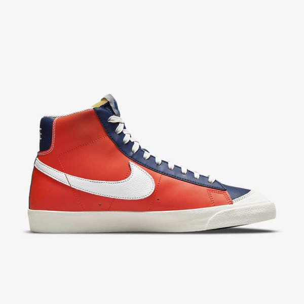 Nike Blazer Mid 77 EMB Sneakers Heren Wit Blauw Oranje | NK509EGK