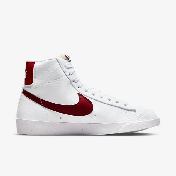 Nike Blazer Mid 77 Next Nature Sneakers Dames Wit Zwart Rood | NK263KAD