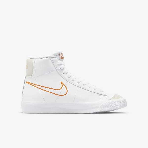 Nike Blazer Mid 77 Older Basketbalschoenen Kinderen Wit Zwart Wit | NK491LKG