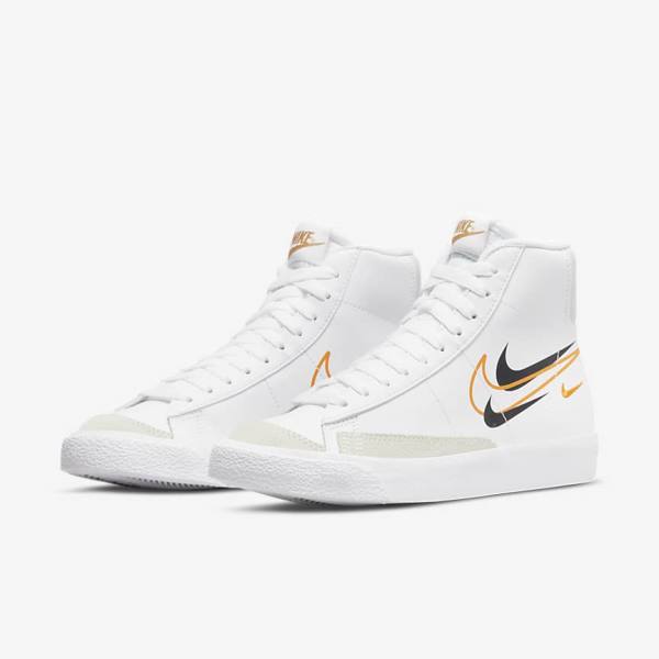 Nike Blazer Mid 77 Older Basketbalschoenen Kinderen Wit Zwart Wit | NK491LKG