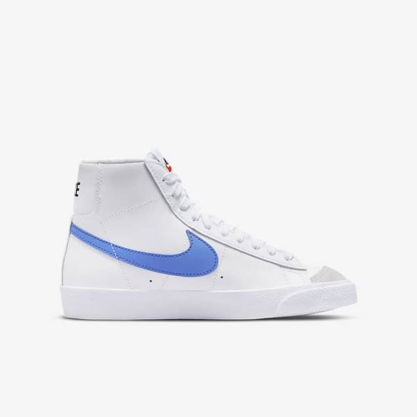 Nike Blazer Mid 77 Older Basketbalschoenen Kinderen Wit Blauw Zwart Rood | NK510QMF