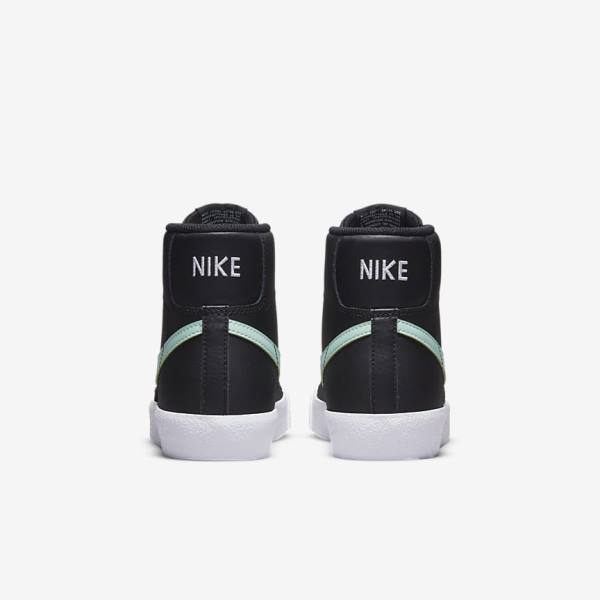 Nike Blazer Mid 77 Older Sneakers Kinderen Zwart Wit Mintgroen | NK204LNI