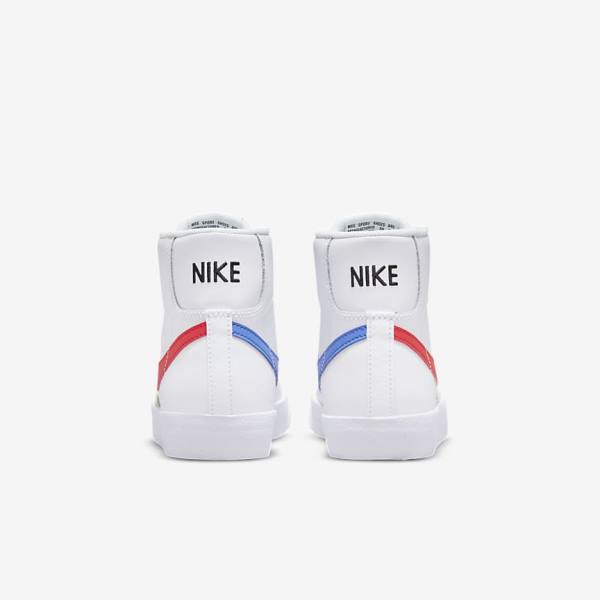 Nike Blazer Mid 77 Older Sneakers Kinderen Wit Blauw Zwart Rood | NK580SXB