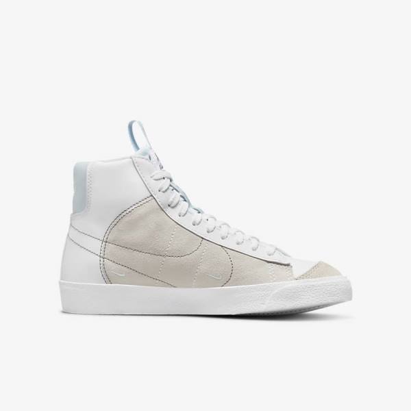 Nike Blazer Mid 77 SE Dance Older Sneakers Kinderen Wit Blauw Grijs | NK485JHU