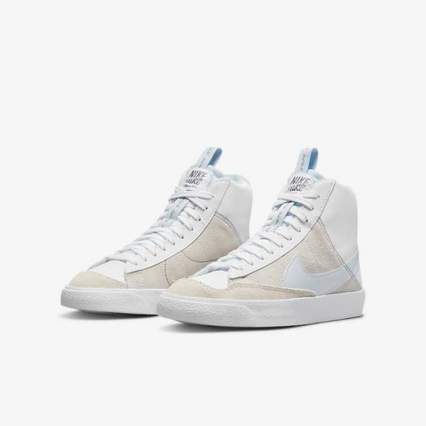 Nike Blazer Mid 77 SE Dance Older Sneakers Kinderen Wit Blauw Grijs | NK485JHU