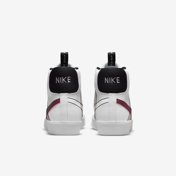 Nike Blazer Mid 77 SE Dance Older Sneakers Kinderen Wit Zwart Wit Bordeaux | NK563VZC