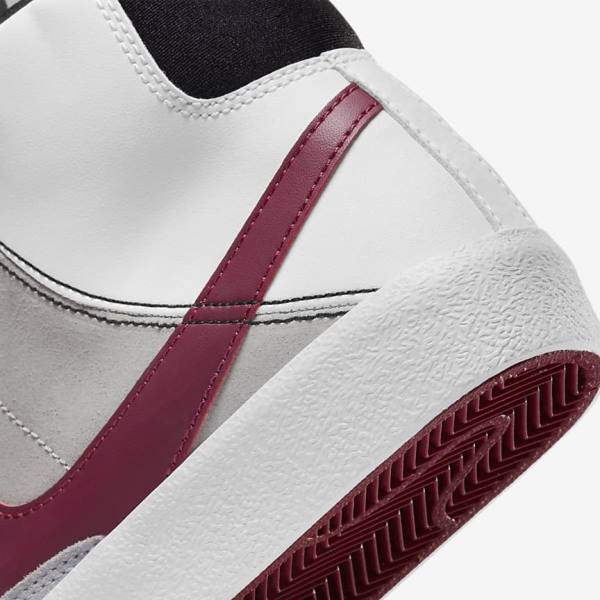 Nike Blazer Mid 77 SE Dance Older Sneakers Kinderen Wit Zwart Wit Bordeaux | NK563VZC