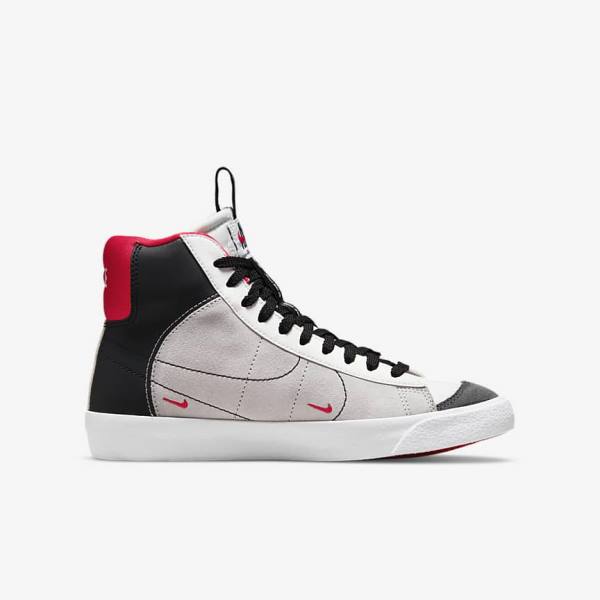 Nike Blazer Mid 77 SE Dance Older Sneakers Kinderen Wit Rood Lichtgrijs Zwart | NK723EWG