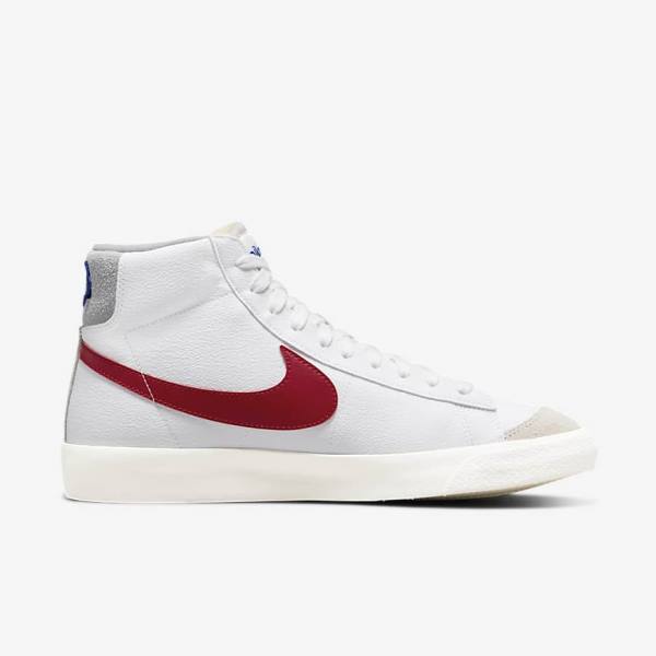 Nike Blazer Mid 77 Sneakers Heren Wit Lichtgrijs Rood | NK261AQP