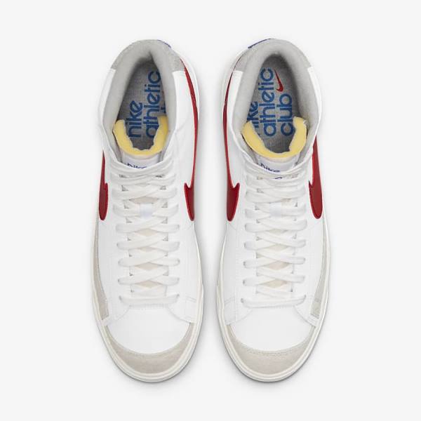 Nike Blazer Mid 77 Sneakers Heren Wit Lichtgrijs Rood | NK261AQP