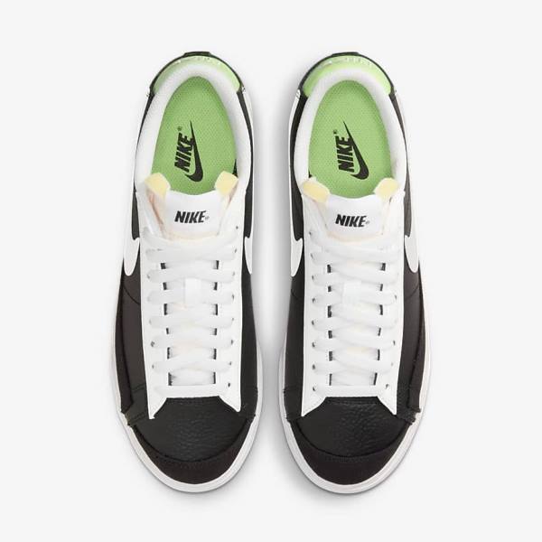 Nike Blazer Platform Sneakers Dames Zwart Wit Groen Metal Zilver | NK301WNR