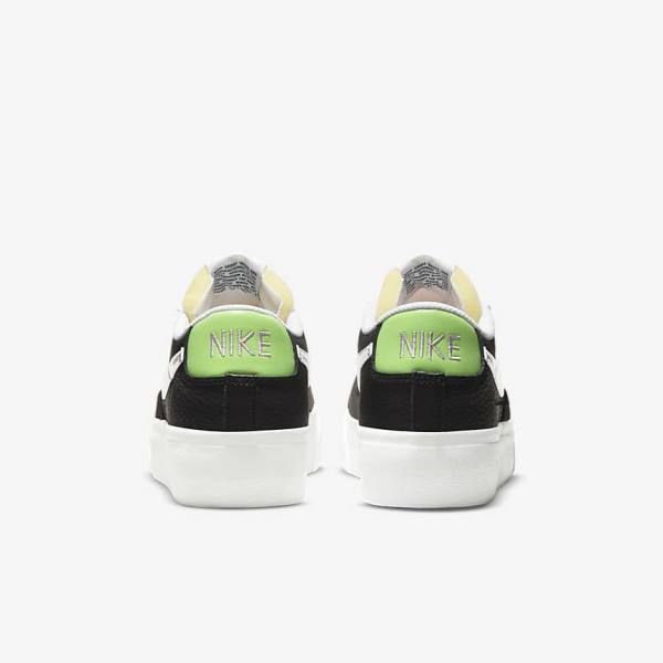 Nike Blazer Platform Sneakers Dames Zwart Wit Groen Metal Zilver | NK301WNR