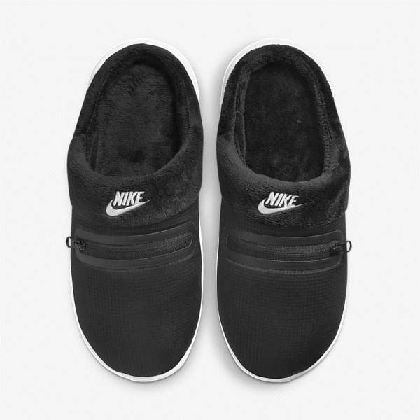 Nike Burrow Slippers Sneakers Dames Zwart Wit | NK035HSM