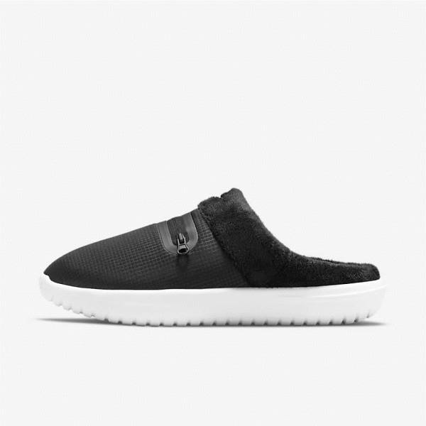 Nike Burrow Slippers Sneakers Dames Zwart Wit | NK035HSM