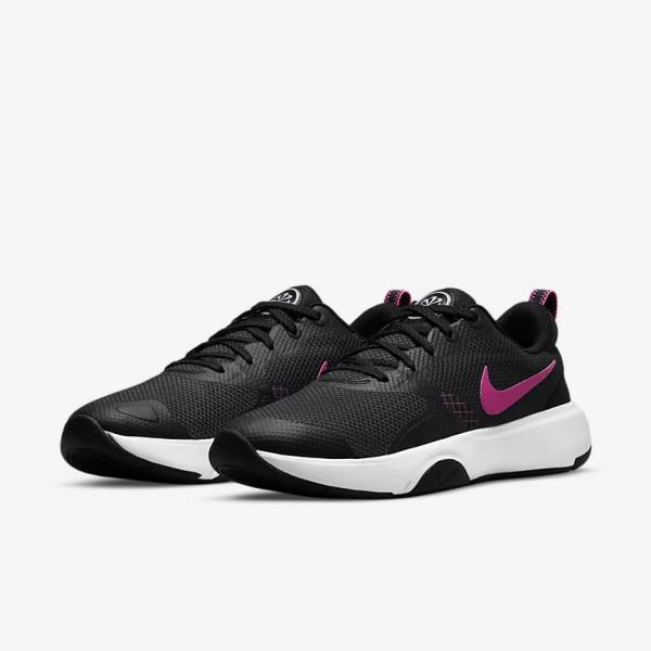 Nike City Rep TR Fitness Schoenen Dames Zwart Paars Roze | NK470UQI