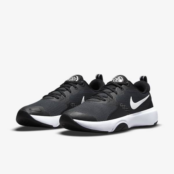 Nike City Rep TR Fitness Schoenen Dames Zwart Donkergrijs Wit | NK809XYM