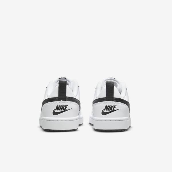 Nike Court Borough Low 2 Older Sneakers Kinderen Wit Zwart | NK563SBY