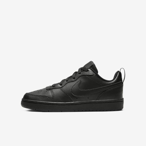 Nike Court Borough Low 2 Older Sneakers Kinderen Zwart | NK925CFJ