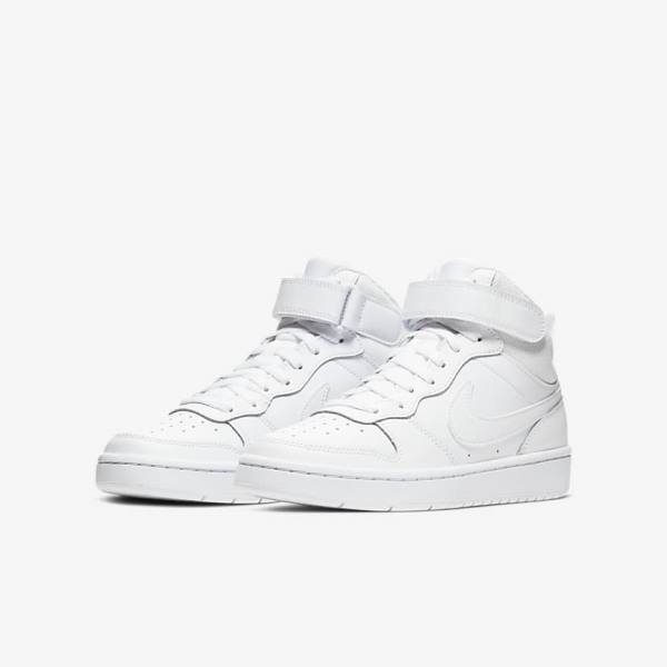 Nike Court Borough Mid 2 Older Sneakers Kinderen Wit | NK312ALC