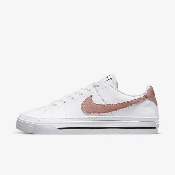 Nike Court Legacy Next Nature Sneakers Dames Wit Oranje Zwart Roze | NK641HDM