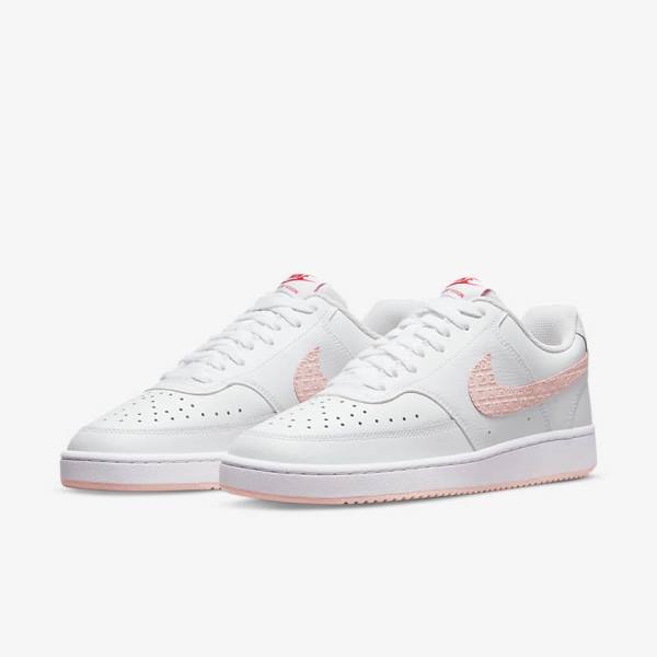 Nike Court Vision LO Sneakers Dames Wit Rood | NK795CAI