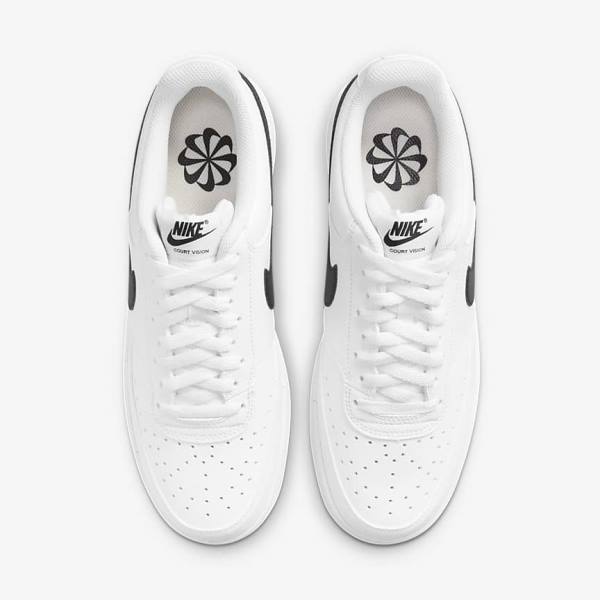 Nike Court Vision Low Next Nature Sneakers Heren Wit Zwart | NK682HXA