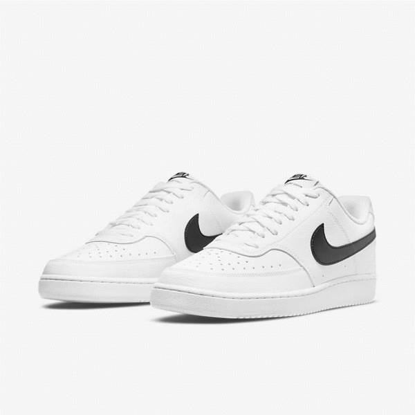 Nike Court Vision Low Next Nature Sneakers Heren Wit Zwart | NK682HXA