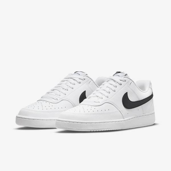 Nike Court Vision Low Next Nature Sneakers Dames Wit Zwart | NK718ETI