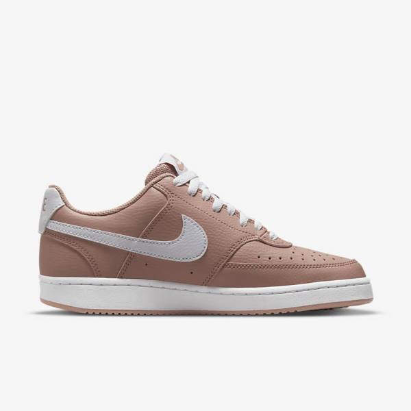 Nike Court Vision Low Next Nature Sneakers Dames Roze Zwart Wit | NK756TRD