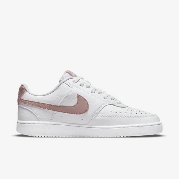 Nike Court Vision Low Next Nature Sneakers Dames Wit Roze | NK839MVO