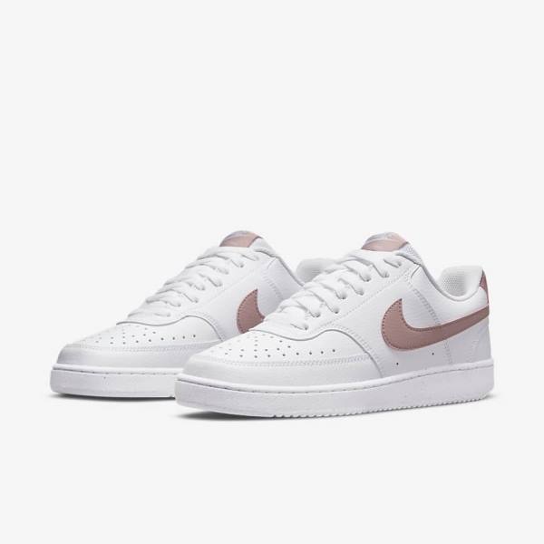 Nike Court Vision Low Next Nature Sneakers Dames Wit Roze | NK839MVO