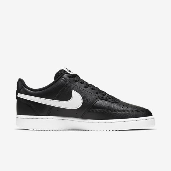 Nike Court Vision Low Sneakers Dames Zwart Wit | NK819HIC