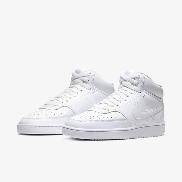 Nike Court Vision Mid Sneakers Dames Wit | NK063OPI