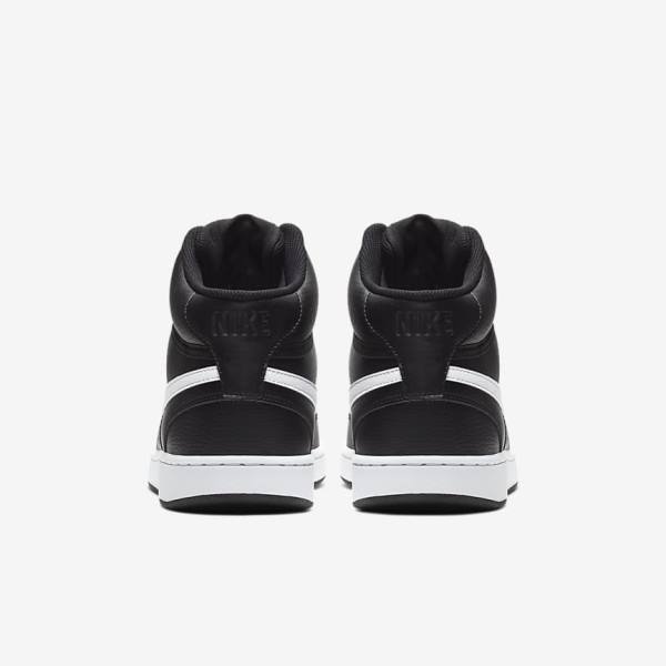 Nike Court Vision Mid Sneakers Heren Zwart Wit | NK295VEO