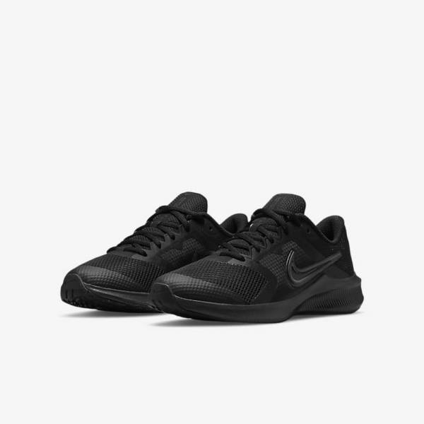 Nike Downshifter 11 Older Weg Sneakers Kinderen Zwart Donkergrijs | NK618SGH