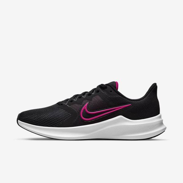 Nike Downshifter 11 Weg Hardloopschoenen Dames Zwart Donkergrijs Wit | NK034KTA