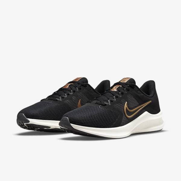 Nike Downshifter 11 Weg Hardloopschoenen Dames Zwart Donkergrijs Metal Koper | NK416ETW