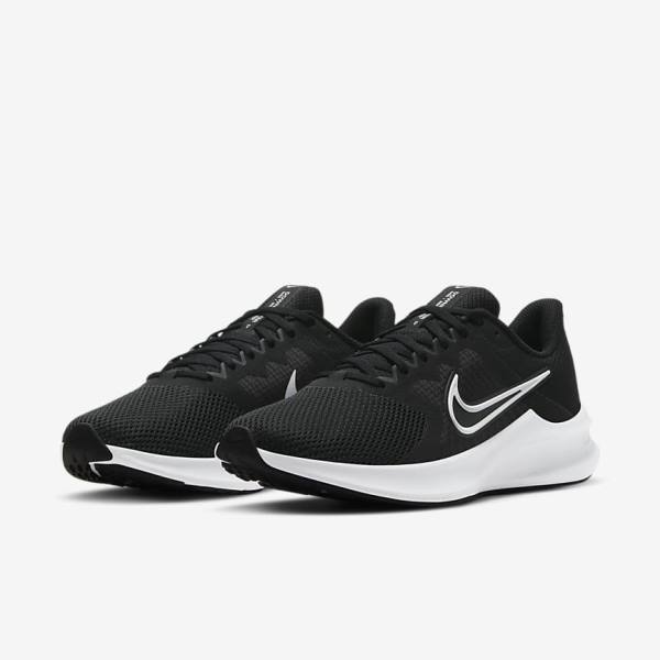 Nike Downshifter 11 Weg Hardloopschoenen Dames Zwart Donkergrijs Wit | NK632BMQ