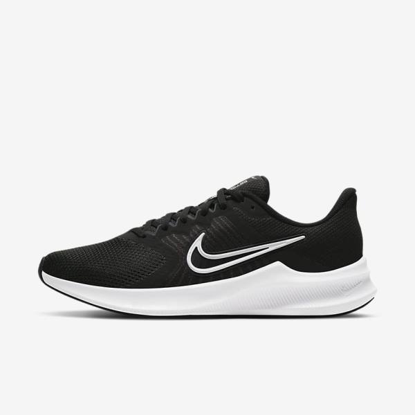 Nike Downshifter 11 Weg Hardloopschoenen Dames Zwart Donkergrijs Wit | NK632BMQ