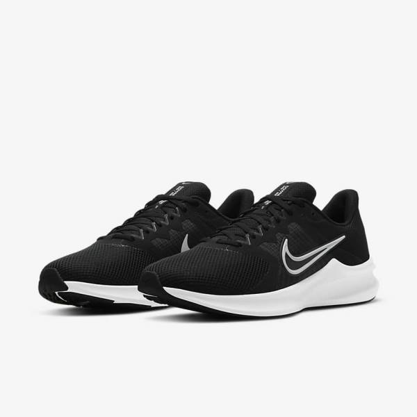 Nike Downshifter 11 Weg Hardloopschoenen Heren Zwart Donkergrijs Wit | NK658EOW